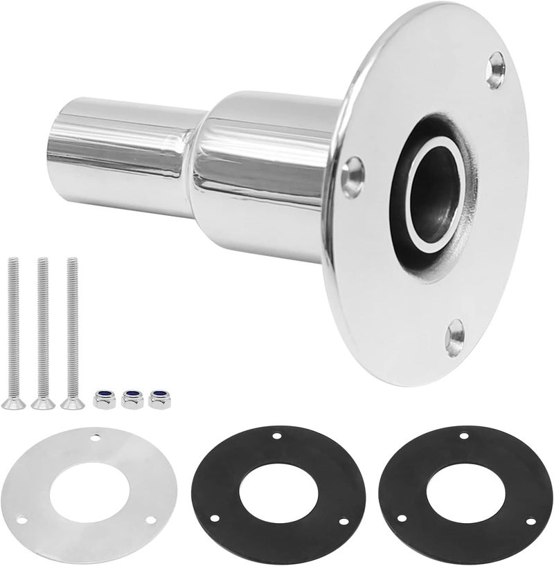 Anxingo 316 stainless steel thru hull/ex-haust fitting 24mm Tube Pipe Socket Hardware For Webasto Eberspacher (Straight) - Image 1